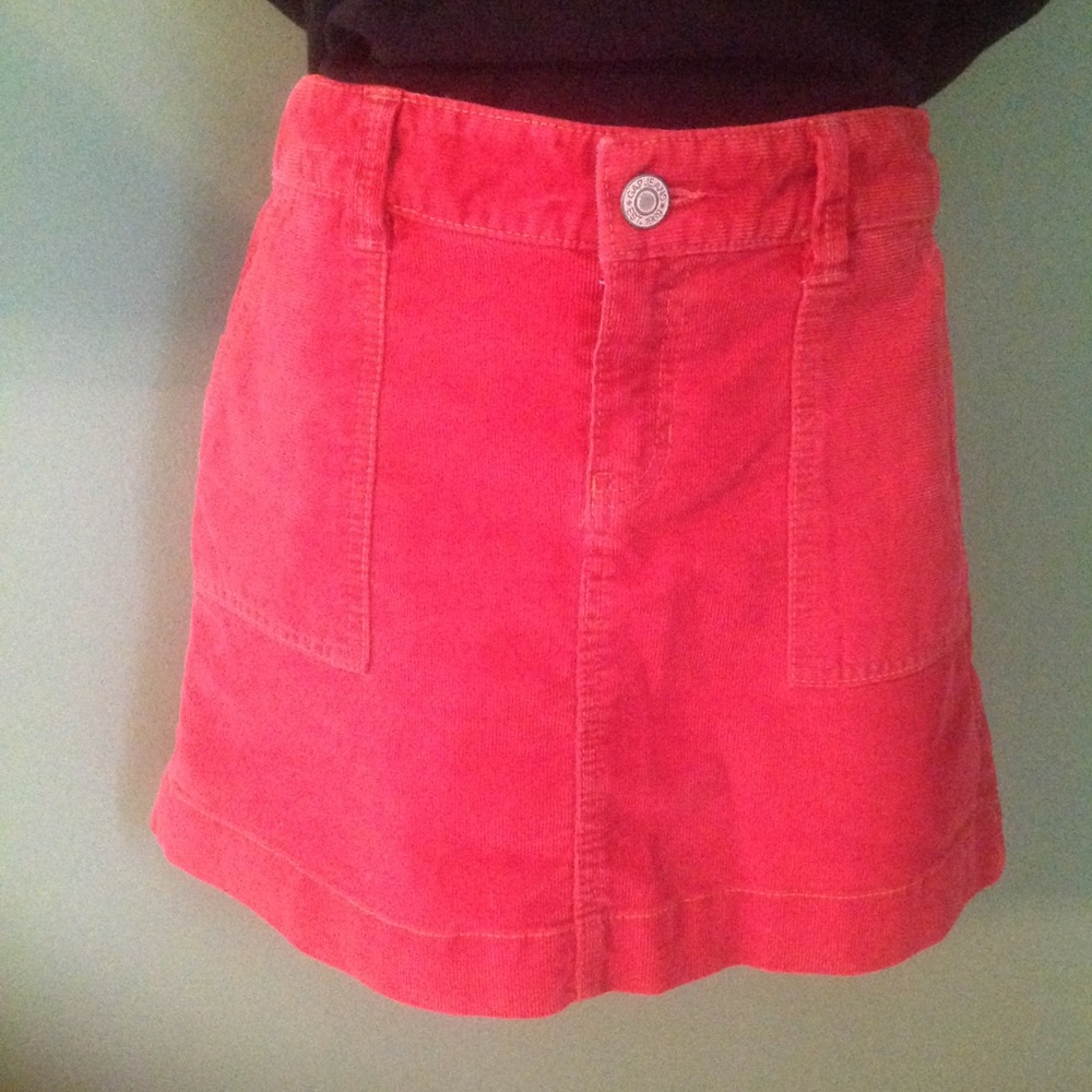 Gap Jeans red corduroy short Skirt women's 6